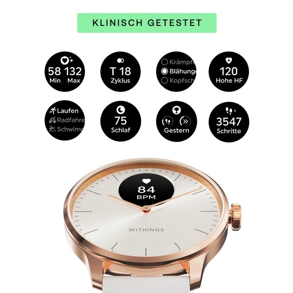 HWA11-model 1-All-Int WITHINGS SCAN WATCH LIGHT rose weiß 38mm
